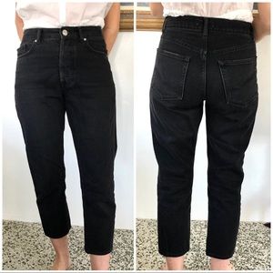 Forever 21 High Waisted Mom Jean Style Black Denim